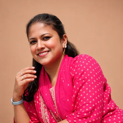 Woman wearing handcrafted silk scrunchie